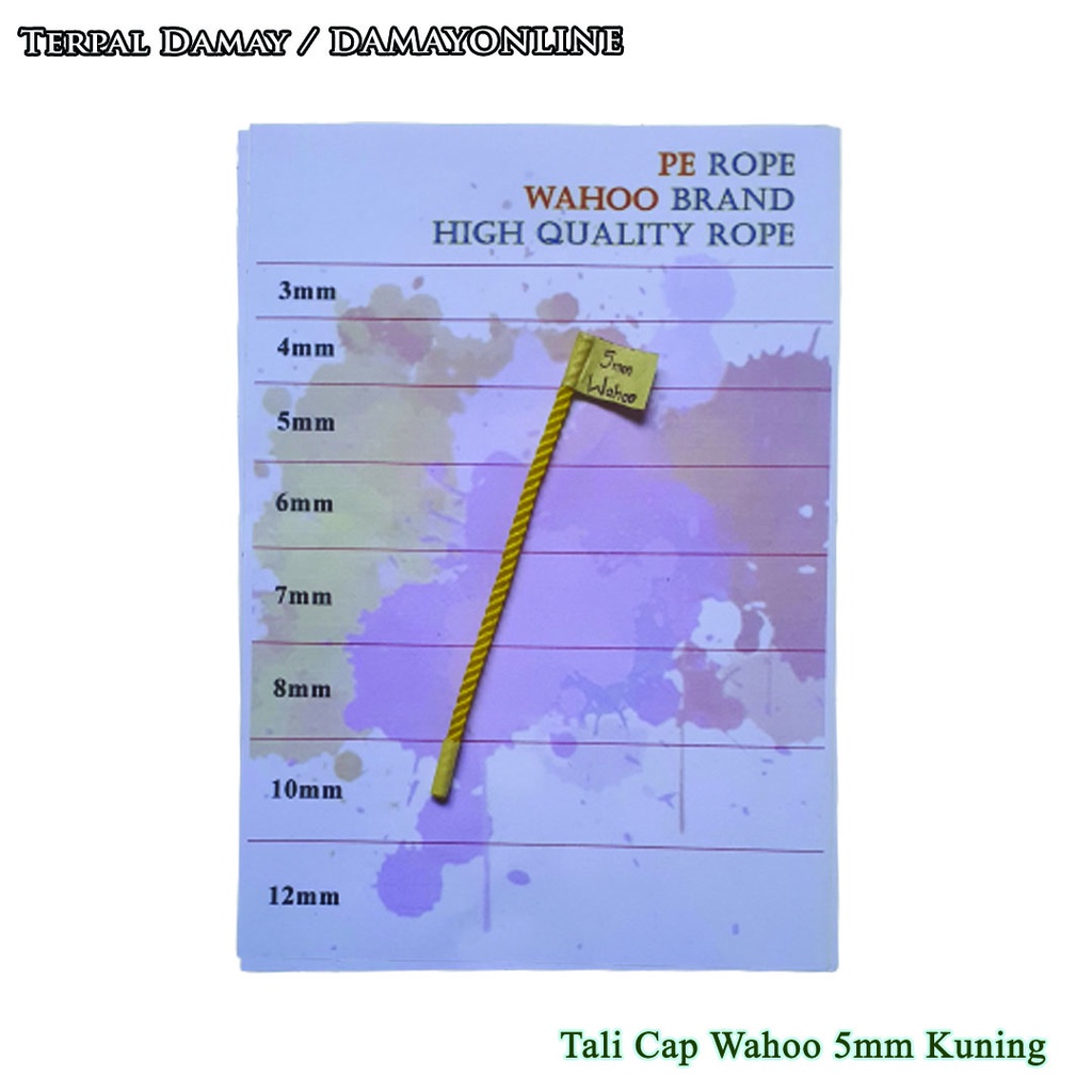 

Tali Tambang Cap Wahoo 5mm Kuning / Meter ( Harga Per Meter )