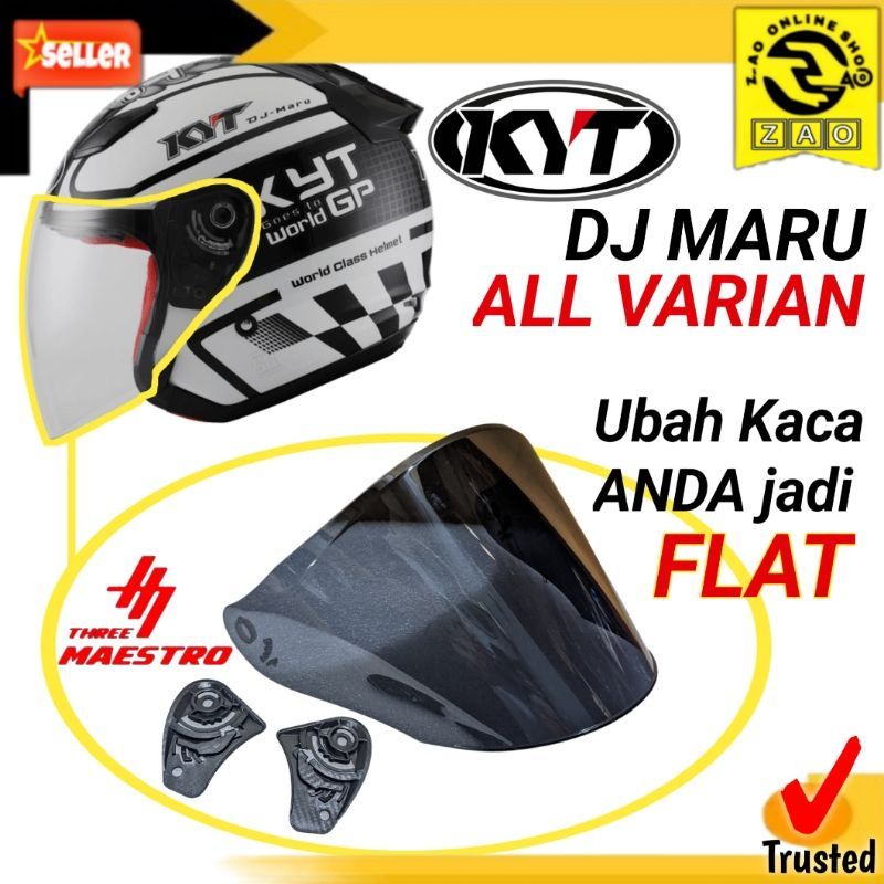 VISOR FLAT VENOM pnp KYT DJ MARU GALAXI MAXI INK CENTRO