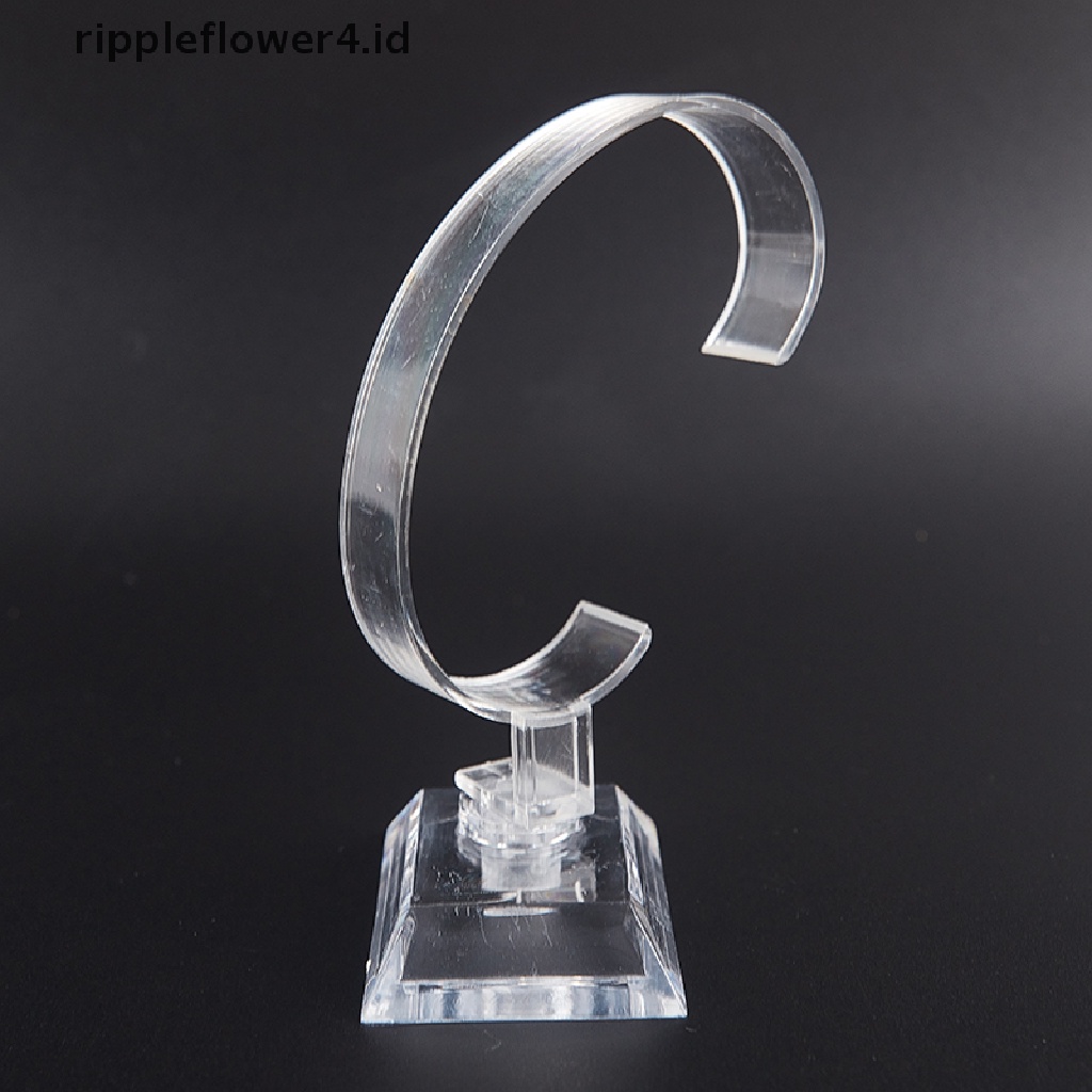 {rippleflower4.id} Tempat Rak Display Jam Tangan Plastik 10CM Sale Show Case Stand Tool~