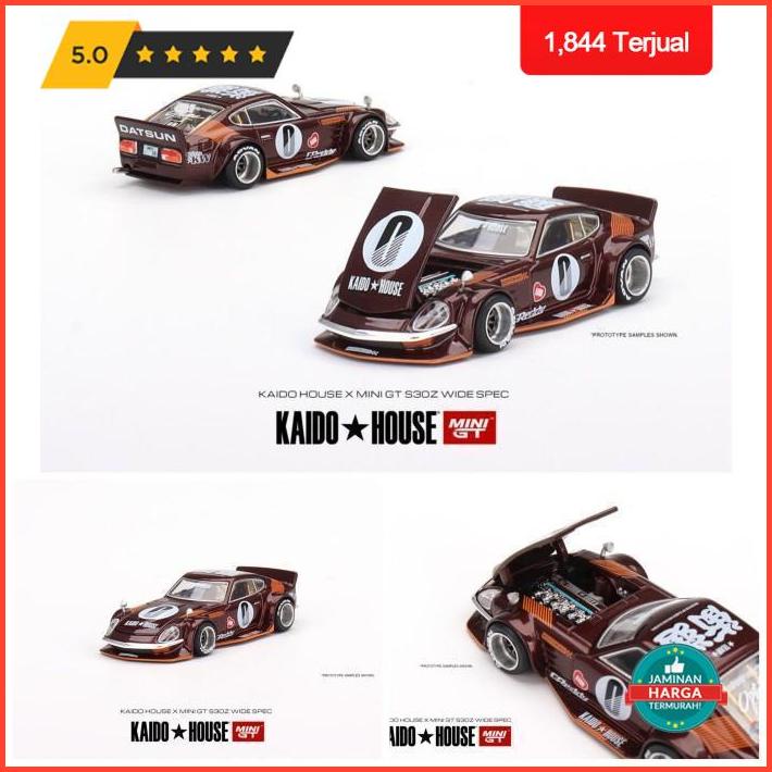 Super Sale Mini Gt Minigt Datsun Kaido House Fairlady Z Dark Red Khmg023 1/64 Terlaris