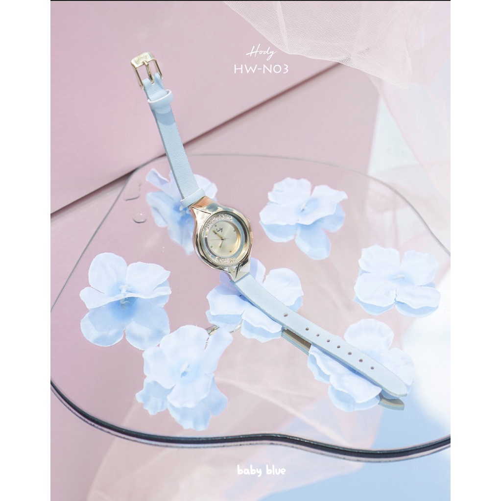 HODY WATCH - HWN 03 ( PLAT ROSEGOLD) Simple Waterproof Women's Watch Jam tangan Korea