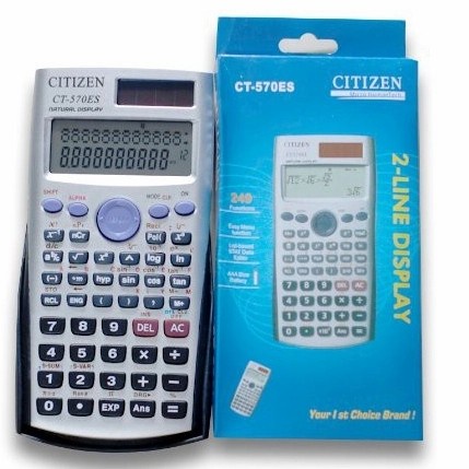 

EKSLUSIF KALKULATOR scientific CITIZEN CT-570ES calculator ilmiah sin cos tan