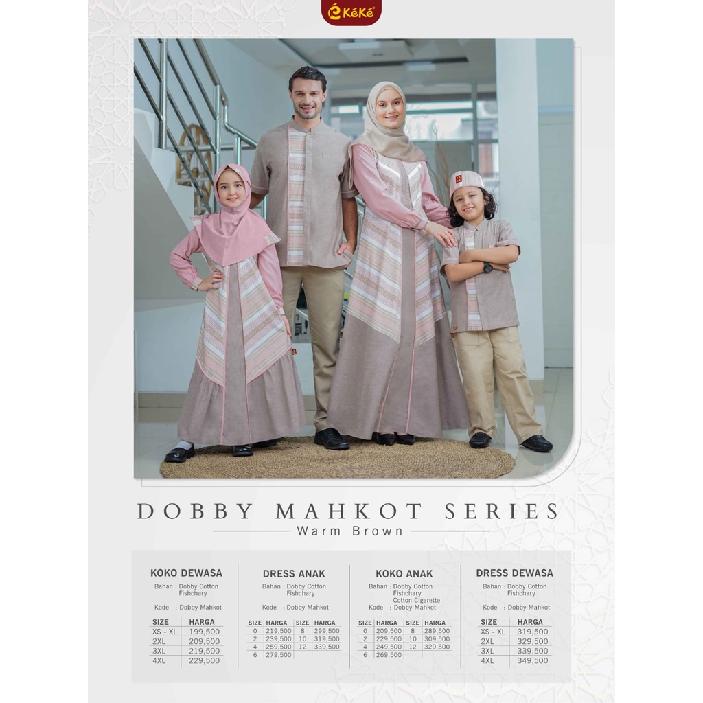 Sarimbit Keke Dobby Mahkot Series Warm Brown