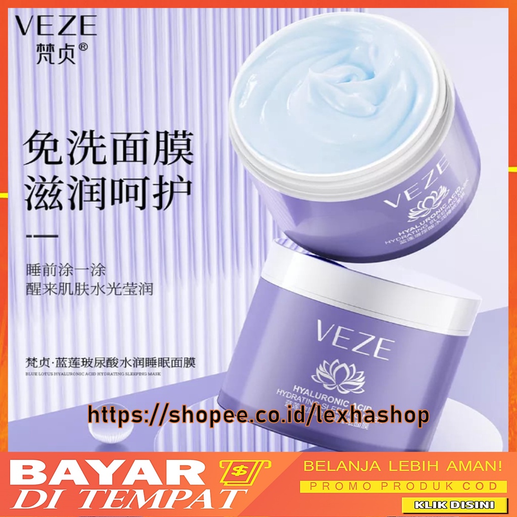 Veze Masker Tidur Asam Hialuronat 100gram