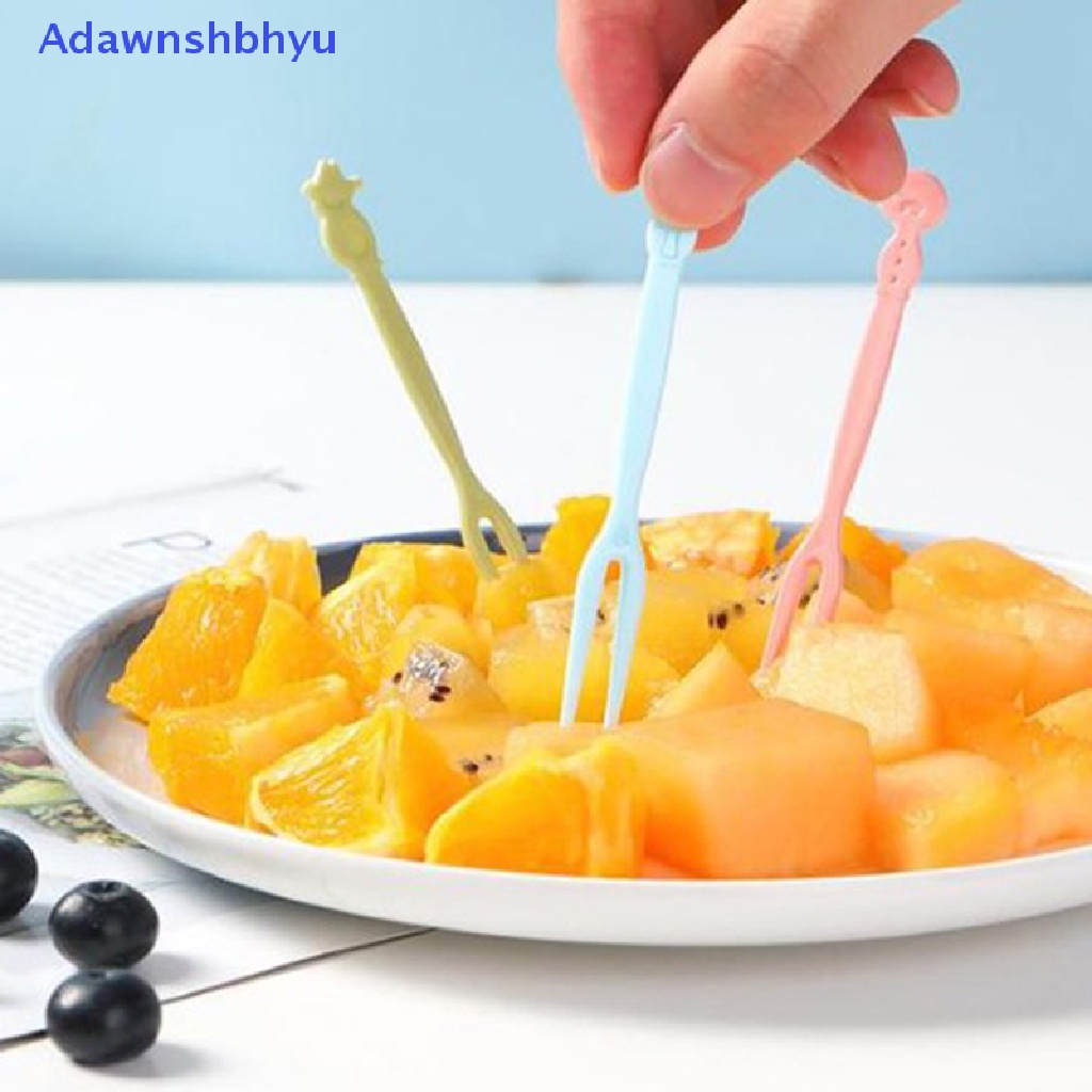Adhyu 50pcs Makanan Ringan Kue desserts Garpu Buah Makan Siang Bento Aksesoris Dekorasi Pesta ID