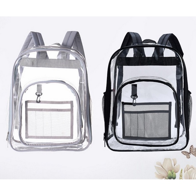 Tas Transparan Clear Backpack Transparent Ransel Wanita PVC tas konser Kapasitas Besar Siswa Tas Ransel Gadis Tas Sekolah Tas Ransel Baru