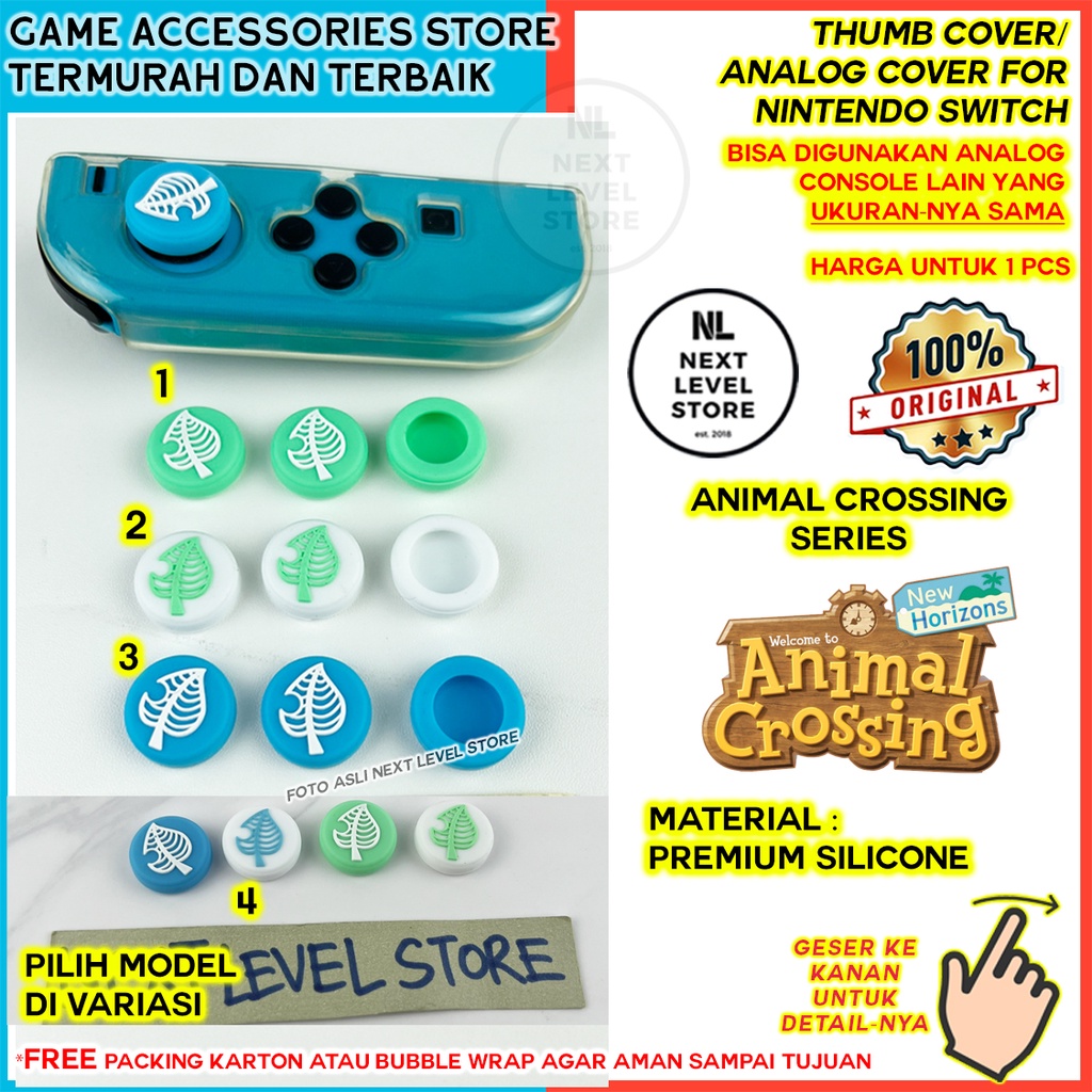 Animal Crossing Thumb Grip Cover Analog Silicone Nintendo Switch 1 pcs - Premium Quality