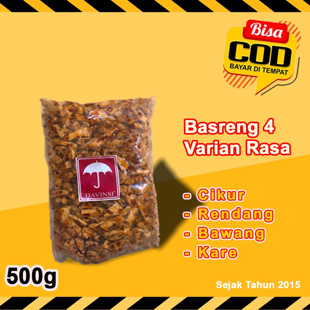 Jual Basreng Davinsi Rasa Bawang 500 Gram Basreng 5 Varian Rasanya