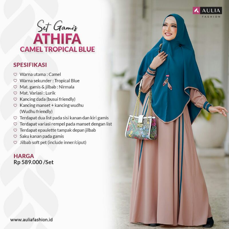BAJU GAMIS AULIA FASHION TERBARU SYARI JUMBO BUSUI SERAGAM SALEM TOSCA COUPLE LEBARAN PESTA