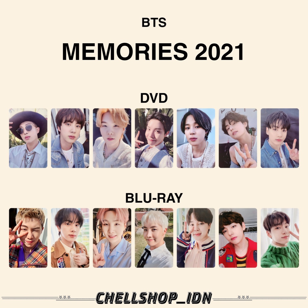 PHOTOCARD BTS MEMORIES 2021 DVD