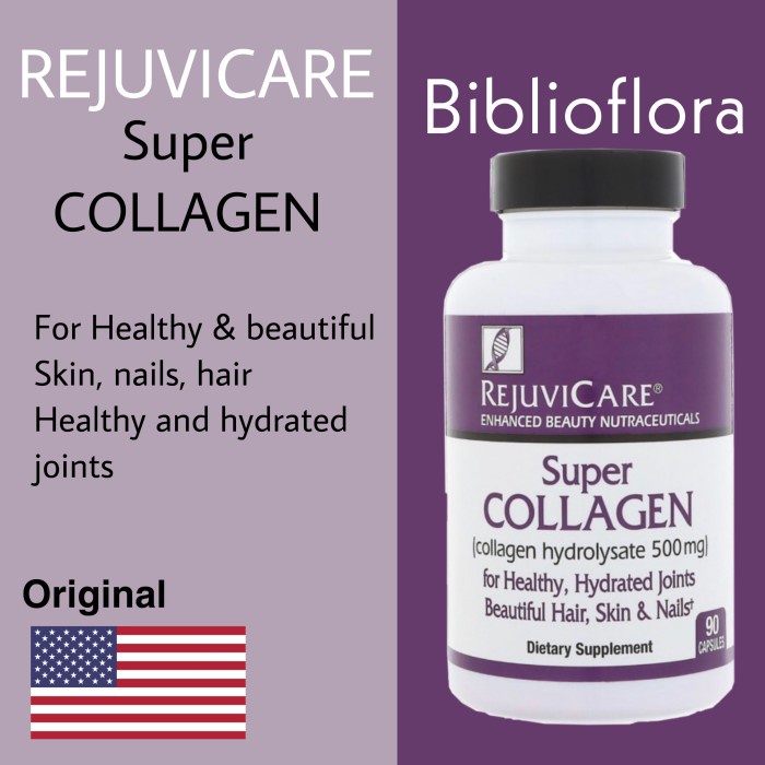 Svf Rejuvicare Super Collagen 500 Mg 90 Capsules Joints Hair Skin Nails