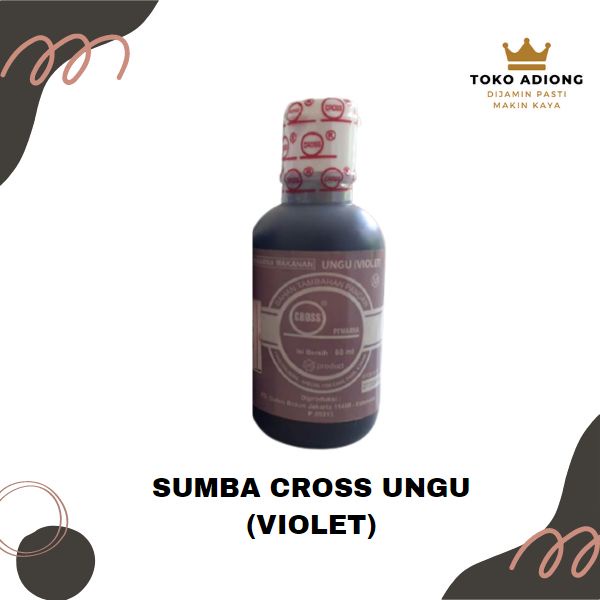 

PEWARNA MAKANAN CROSS - LIQUID ICING UNGU ( VIOLET ) - BAHAN TAMBAHAN PANGAN - 60 ML