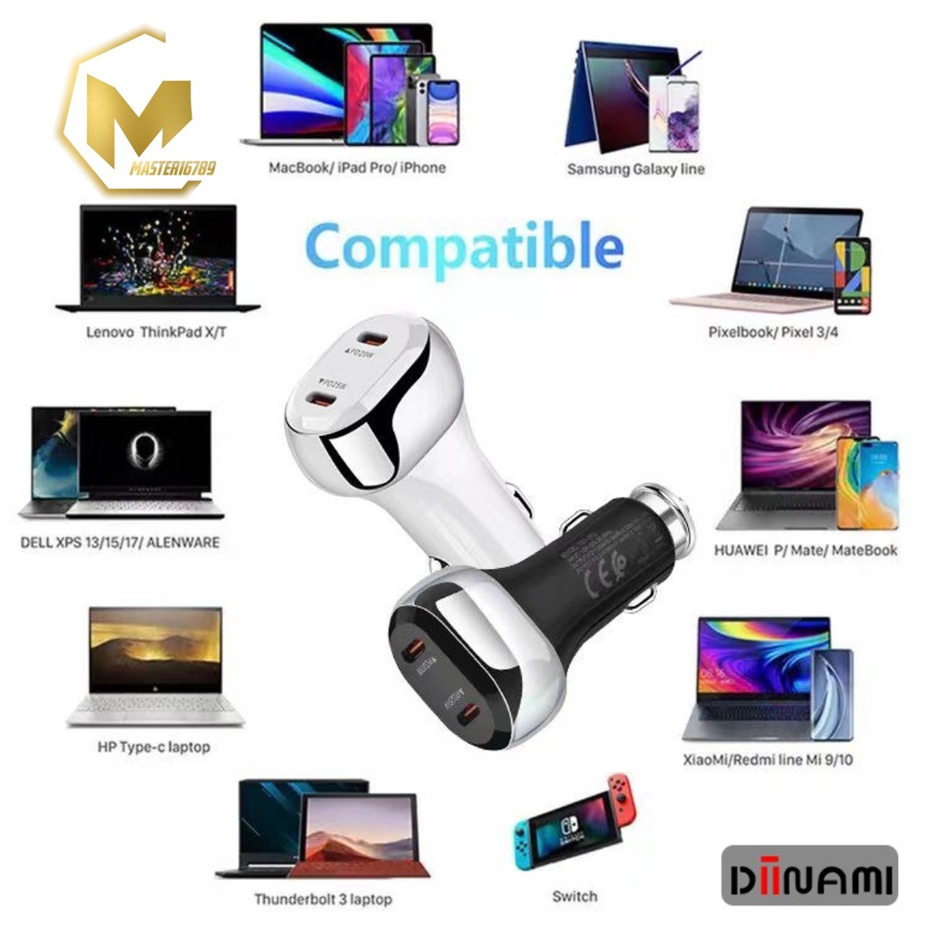 DIINAMI C18 Original Car Charger Mobil 45W super Fast Charging Type C Saver Casan XiaoMi Samsung Vivo oppo MA3729