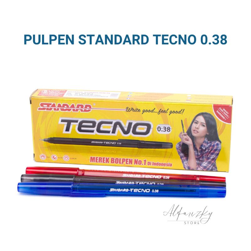 

Pulpen Standard Tecno Oil Gel Ink 0.38 - Bolpen Ballpoint