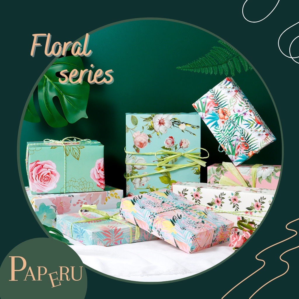 

[PAPERU] Floral Series Present Wrapping Paper | Kertas Kado Premium Floral | Kertas Kado Elegan Orang Dewasa | Kertas Kado Motif Bunga