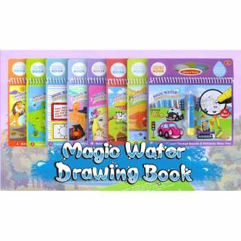 Buku Mewarnai Magic Water Book Mainan Edukasi Doodle Book Painting Set dengan Spidol Buku Gambar Air Ajaib / Buku Mewarnai Ajaib Anak Paud Tk Sd / Buku Mewarnai Anak Ajaib Tahan Air Murah / Buku Mewarnai Cat Air Anak Magic Water Drawing Painting Book
