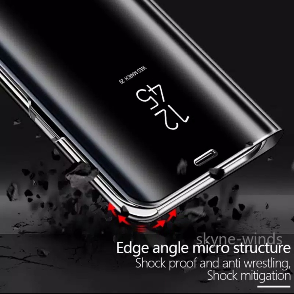 SAMSUNG A10 A20 A30 50 A70 A80 A10S A20S A30S A50S A70S M10 Flip Cover Clear View Mirror Standing Flip Case