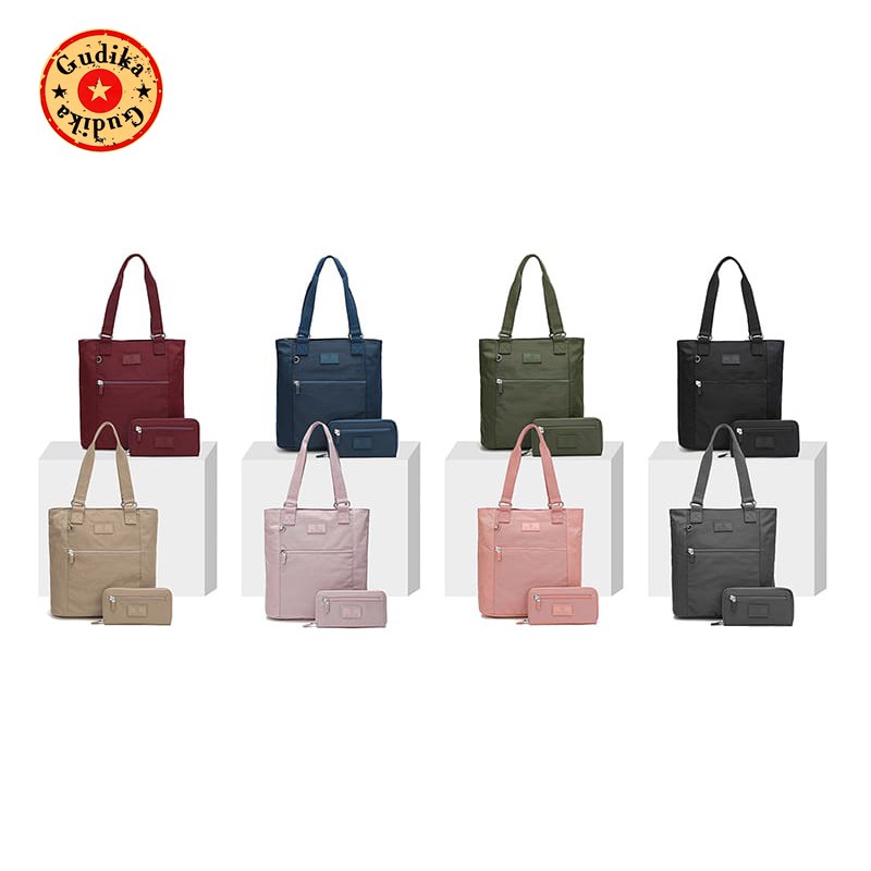 GUDIKA 5172 - Tas Set Dompet Selempang Wanita Kekinian Import Original Terbaru Bahan Nilon Waterproof Anti Air Sling Bag Premium Korea bisa muat banyak barang banyak slot kocek - tas wanita - tas cewek - tas kerja - tas kondangan - gudika bag - tas gudika