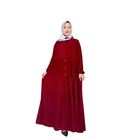 GAMIS TWILL RAYON SUPER  POLOS REMPEL SUSUN Wanita Remaja Polos STANDAR & JUMBO ‑ WNJ.21De22e