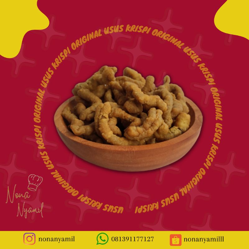

Keripik Usus/Usus Krispi/Usus Crispy Original/Pedas Daun Jeruk 100 gram 250 gram