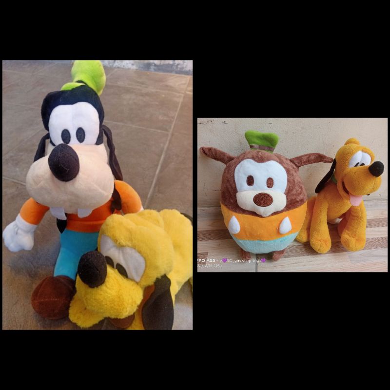 boneka goofy & pluto