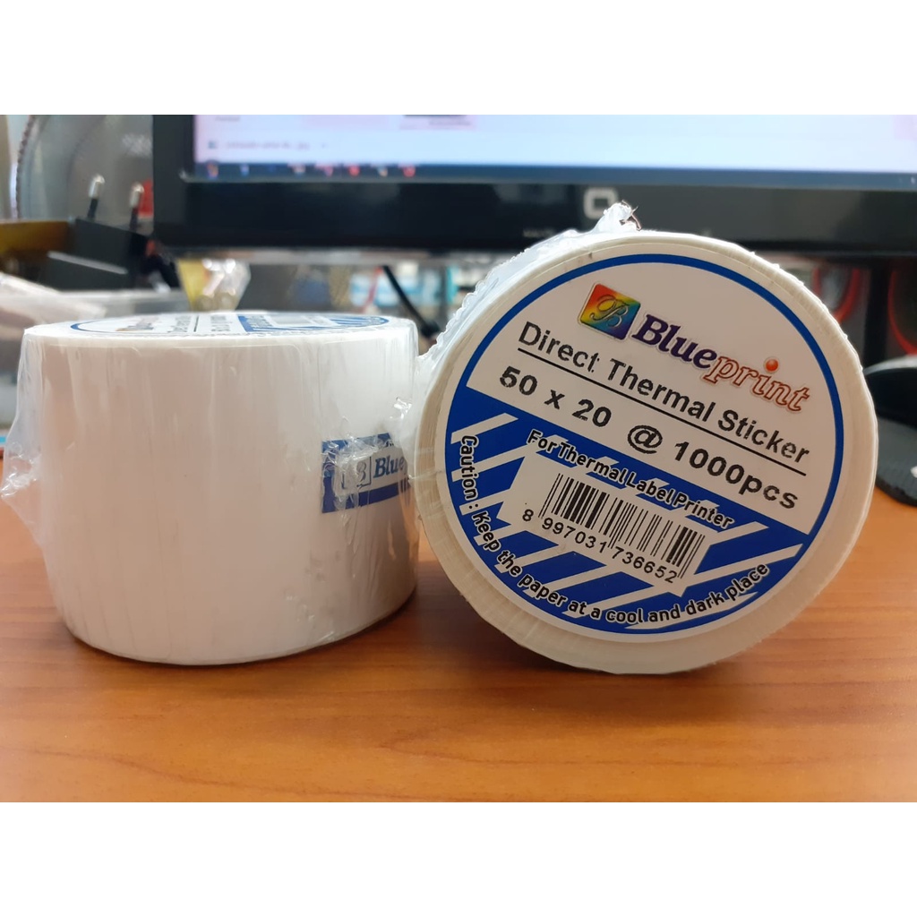 

DIRECT THERMAL STICKER / LABEL BLUEPRINT 50x20 MM 1 LINE ISI 1000
