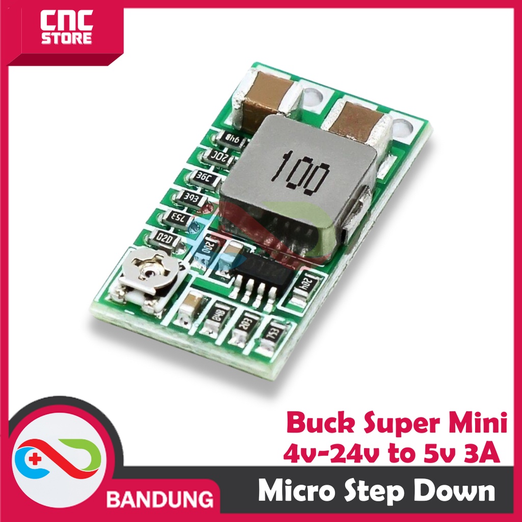 MICRO DC STEP DOWN 4V-24V TO 3.3V 5V 3A BUCK SUPER MINI