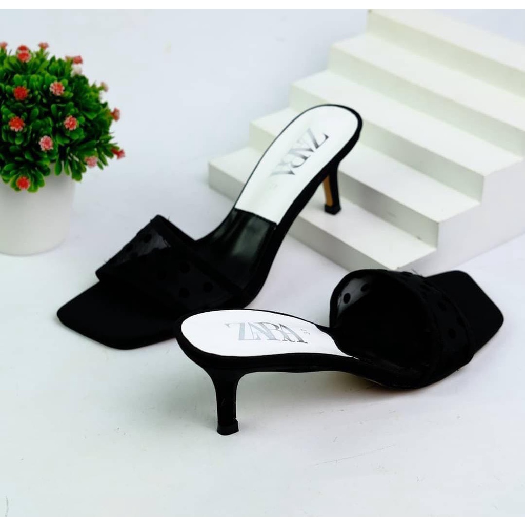 SANDAL WANITA ZS-3783 HEELS 6CM BLACK