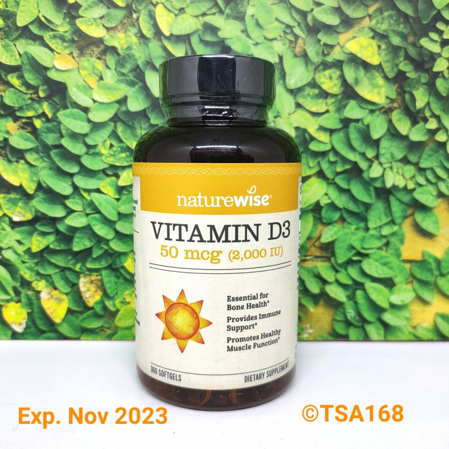 NatureWise Vitamin D3 50 mcg 2000 IU 360 softgel ORI US Import