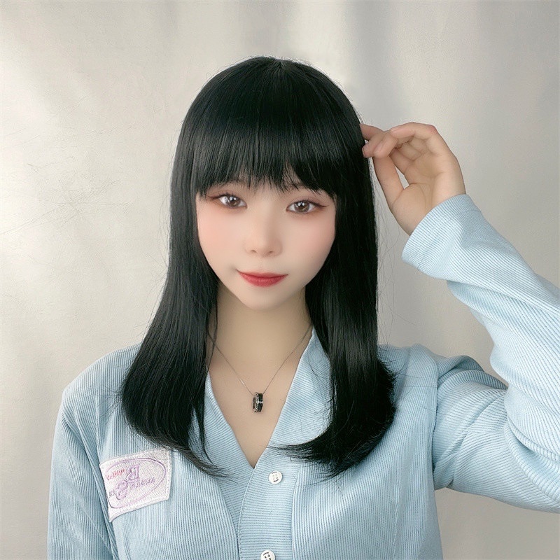 Wig Rambut Pendek Natural Short Hair Straight Wig Women / Wig Rambut Wanita