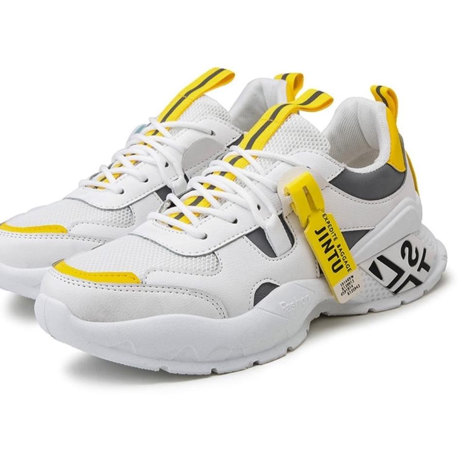 Tw TBIG [COD] Sepatu Sneakers Pria JINTU ST Import Fashion Sepatu Import Sekolah Kuliah Murah CM Bes