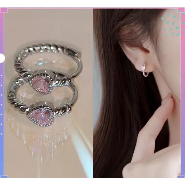 Anting anting zirkon love versi korea
