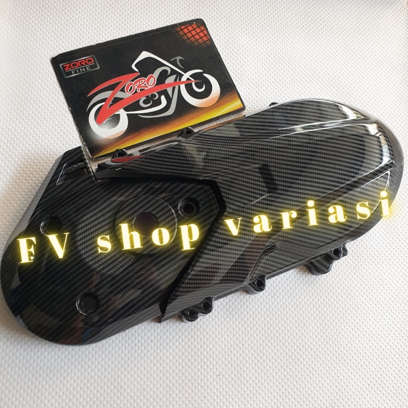 COVER TUTUP CVT BEAT DELUXE - KEONG BEAT DELUXE KARBON WTP CELUP IMPOR CARBON ZORO