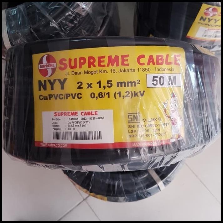 Promo Kabel Nyy 2X1,5 2X1.5 Supreme Kabel Nyy 2X1,5Mm 2X1.5Mm 50 Meter