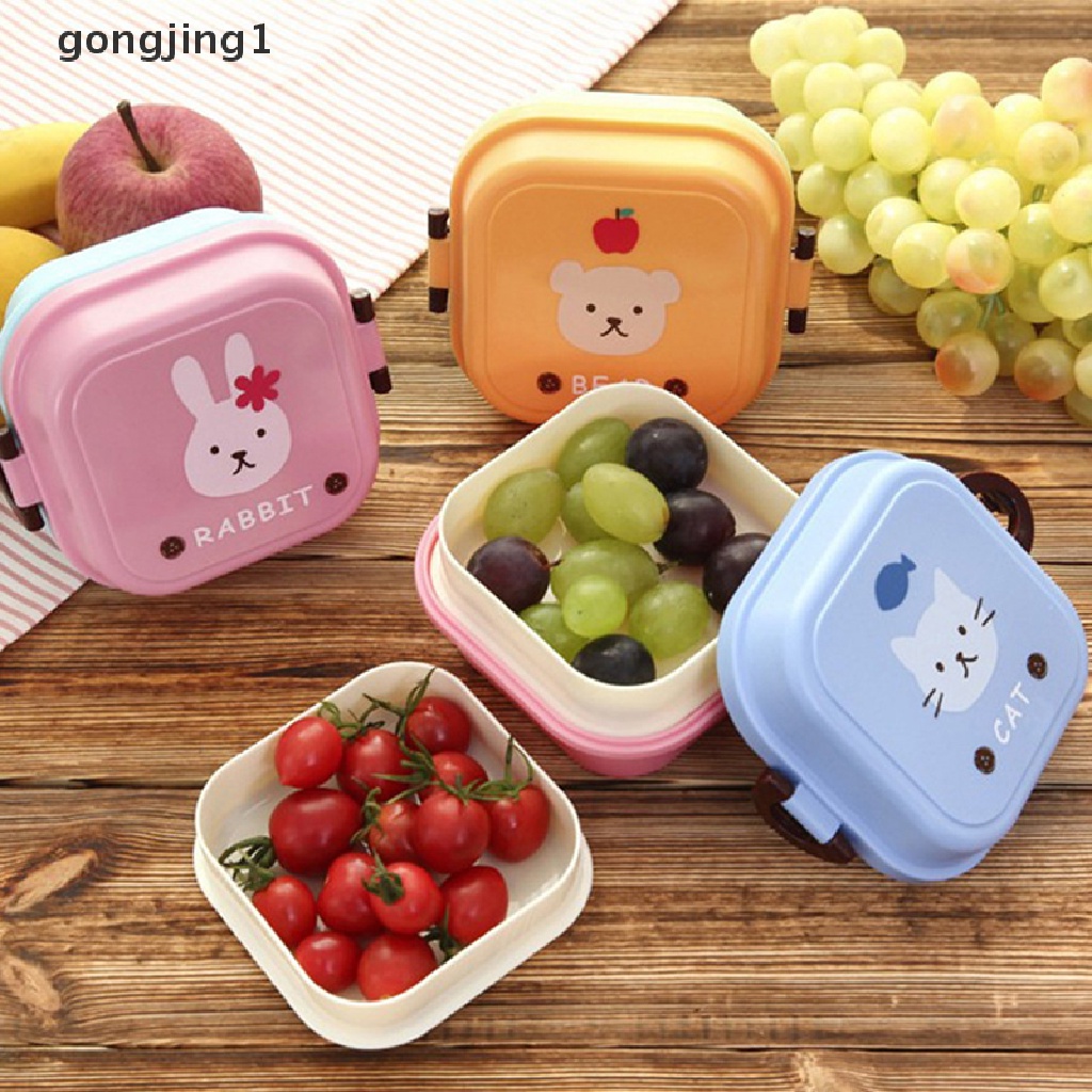 Ggg Lunch Kotak Makanan Bekal Anak Snack Box Layers Lunchbox Portable Wadah Microwave ID