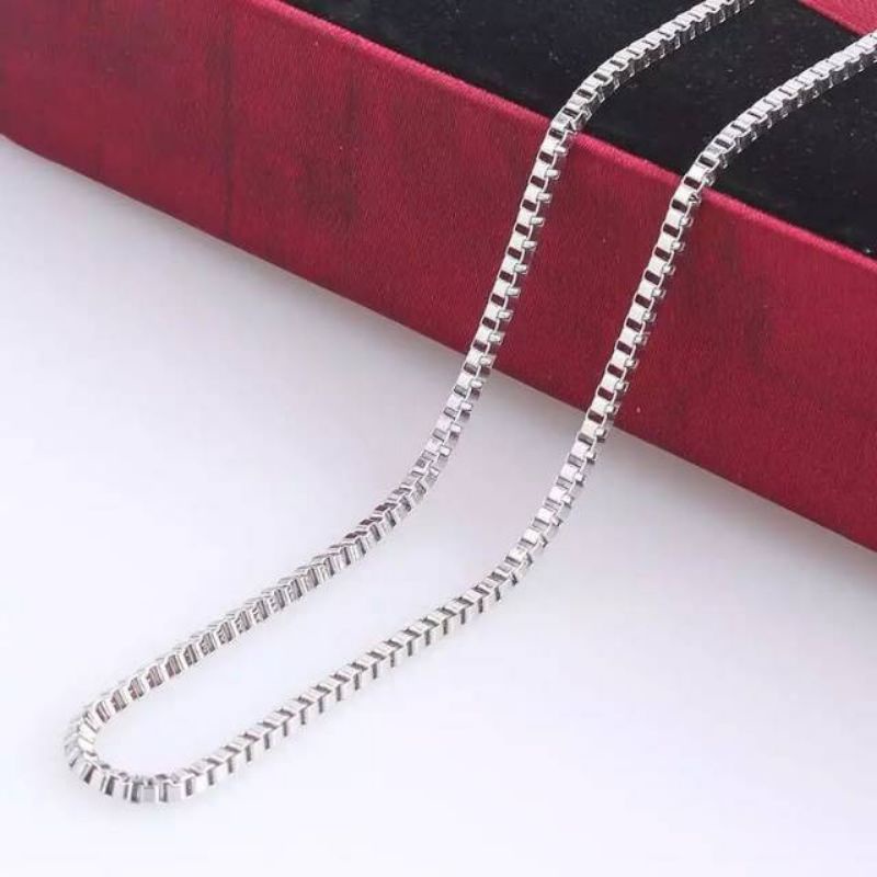 Kalung Titanium Model Italy/ Kalung Titanium anti Karat/ Kalung Premium/Kalung Pria dan Wanita. COD AGAM AKSESORIS