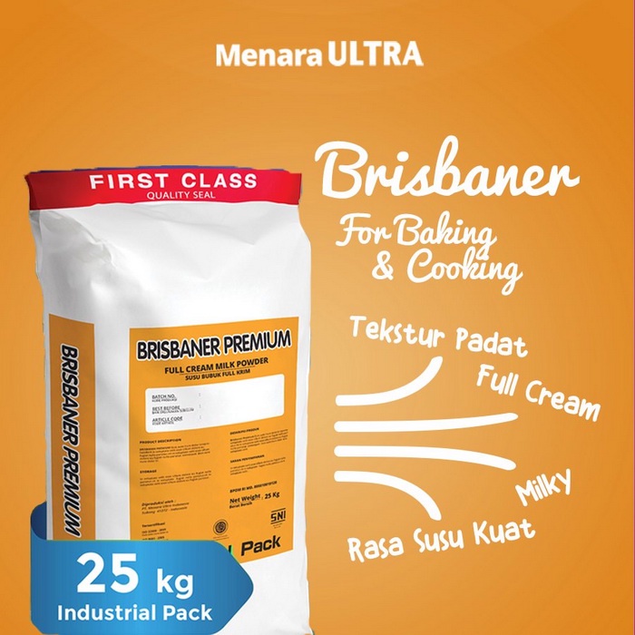 

Full Cream Brisbaner Milk Powder Susu Bubuk 25Kg