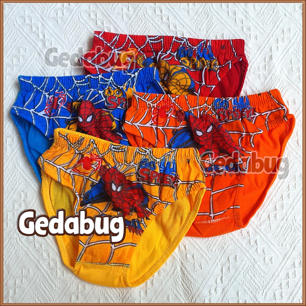 3 Pcs - Celana Dalam Anak Vin Vin Warna Motif / Cd Anak Karet Kerut Murah | Gedabug