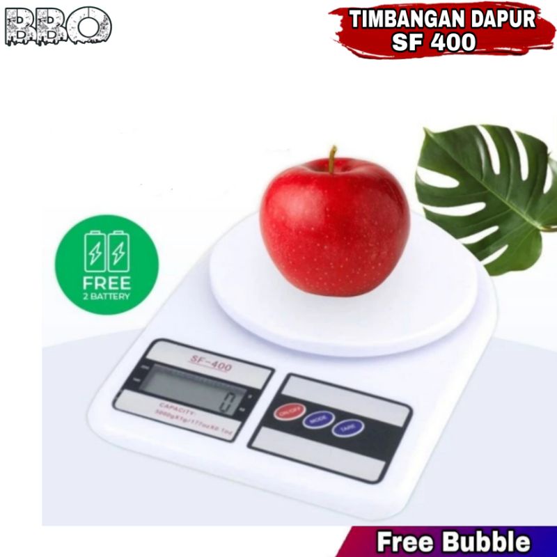 Timbangan Dapur Digital Serbaguna Kitchen Scale Timbangan Kue Buah SF400 Kap 10Kg