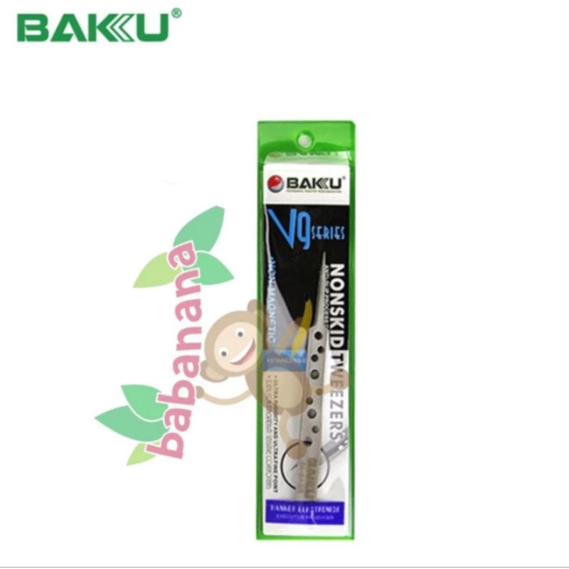 Baku 4A-SA SR Pinset Lurus Short Micro Tip Tweezer Penjepit Stainless