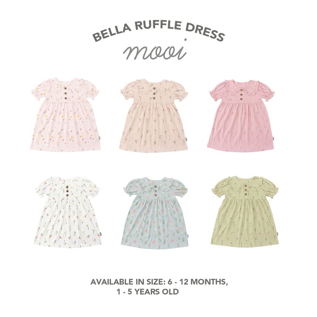 MOOI BELLA RUFFLE DRESS FLOWER / DRESS ANAK PEREMPUAN