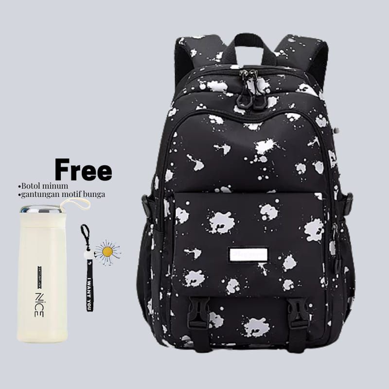 Tas Ransel Perempuan Polo Hiero Free Botol Minum 6927 Tas Wanita Import,Tas Wanita Style