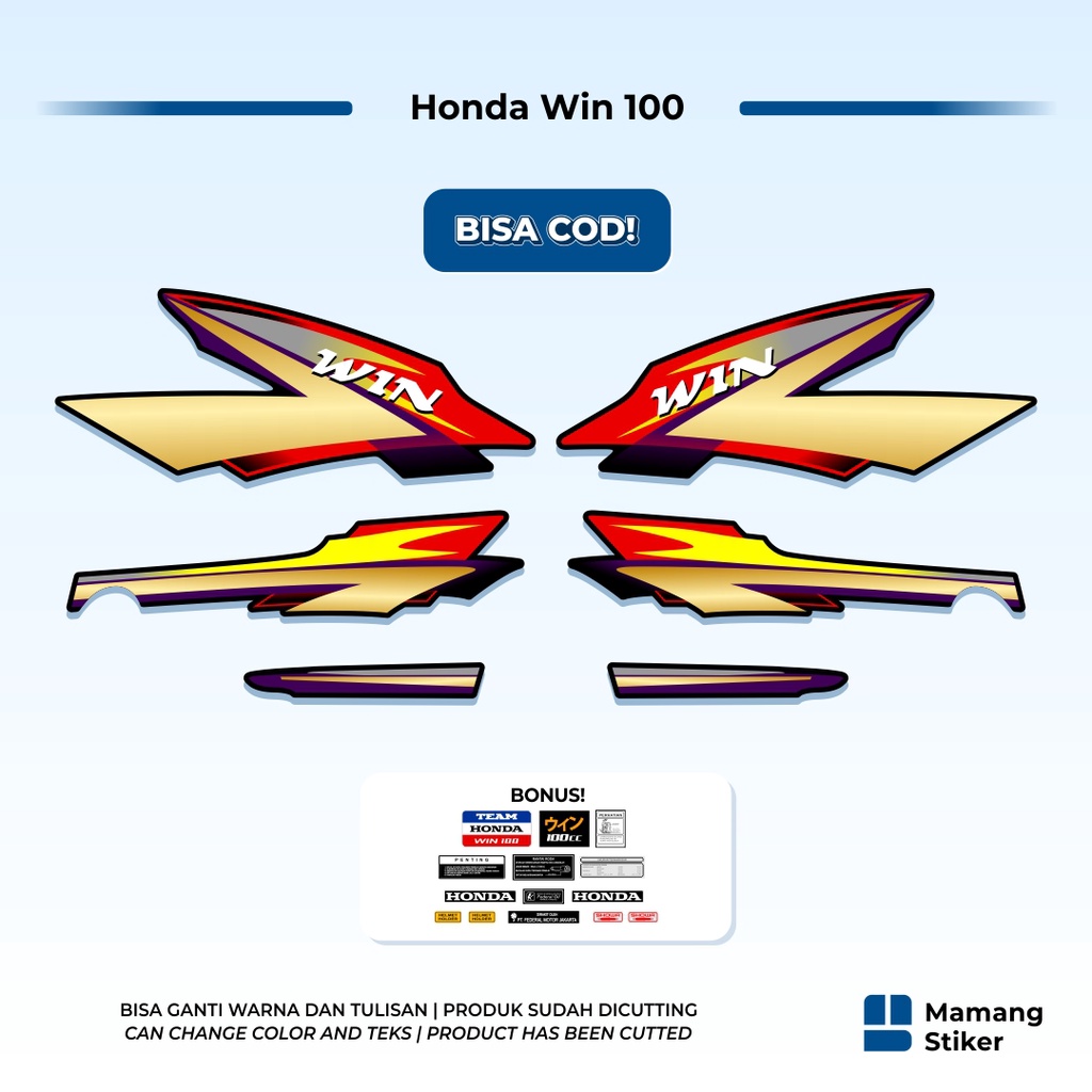 Striping Honda Win 100 Original (34) Variasi Traill Treill Trill Japan Jepang Custom Racing 1984 200