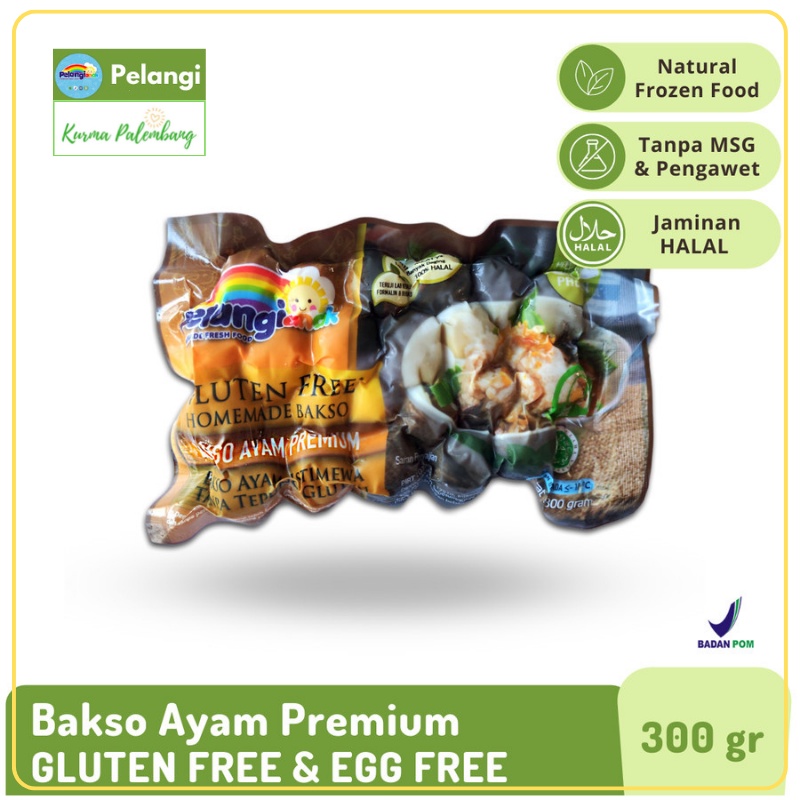 

Bakso Ayam Gluten Free Pelangi Halal Natural Non Msg & Non Pengawet