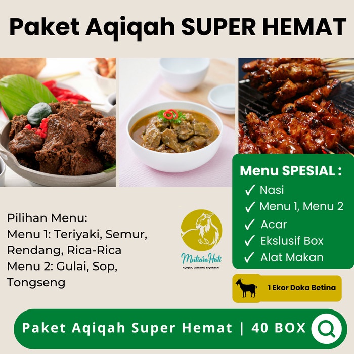 

Paket Aqiqah Murah 40 BOX