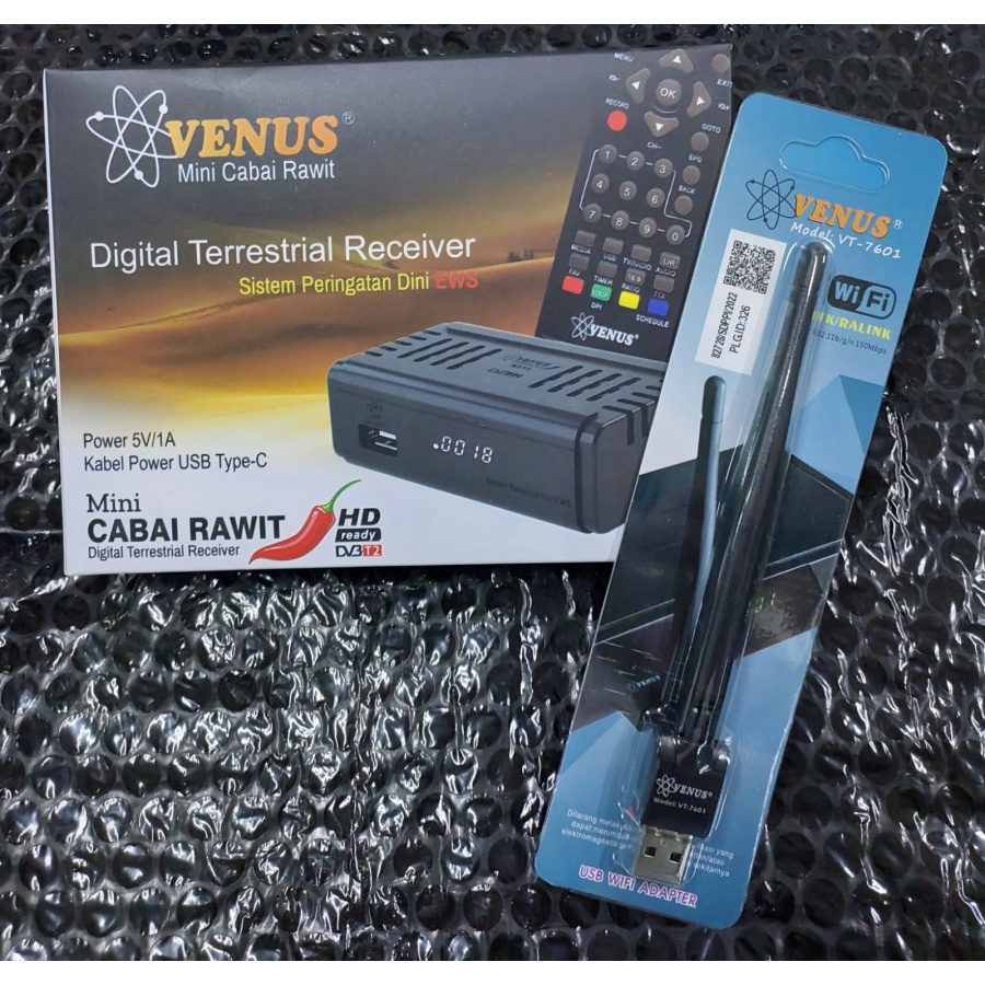 Set Top Box Mini TV DIGITAL DVB T2 /DVBT2 Venus Cabai Rawit Mini