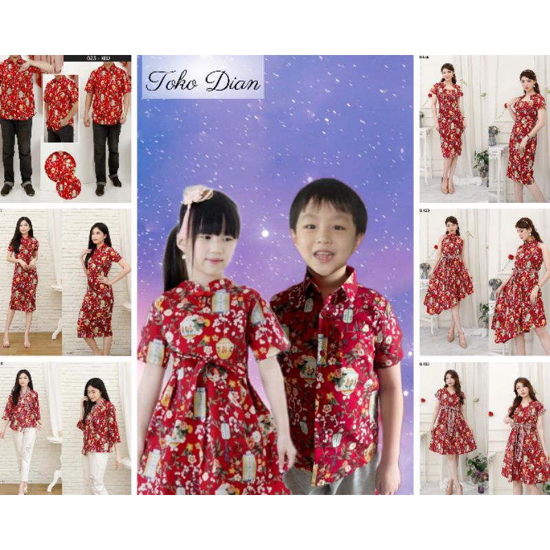 Koleksi Seragam Batik Cheongsam Couple Lampion