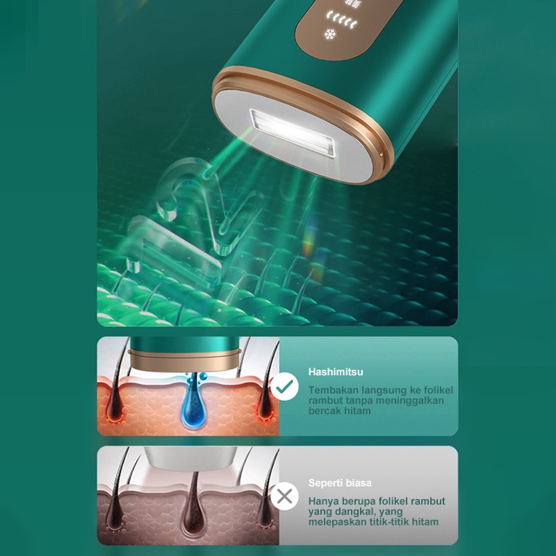 IPL Alat Penghilang Bulu Permanen Tanpa Sakit Hair Removal Instrumen Foton hair removal artefak peremajaan kulit seluruh tubuh pria dan wanita