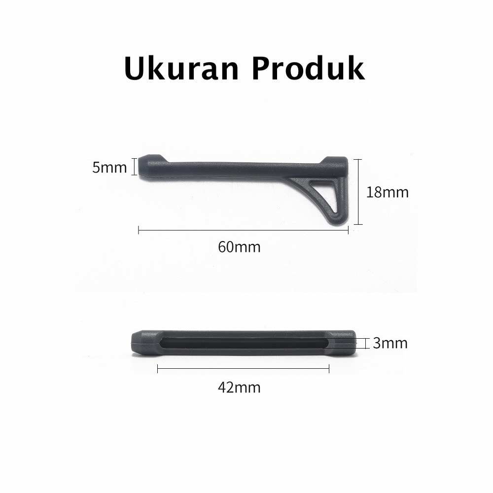 1 Pasang Pengait Kacamata Silikon - Anti Slip - Earhook Silicone - Penahan Hijab Style - KP8083 Group