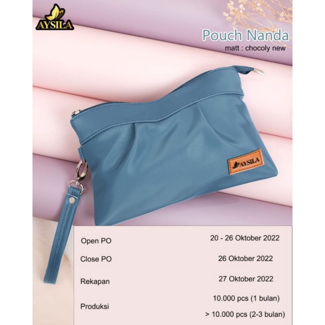 Nanda Pouch Viral ori by Aysilla Pouch wanita pouch cantik serbaguna dompet hp
